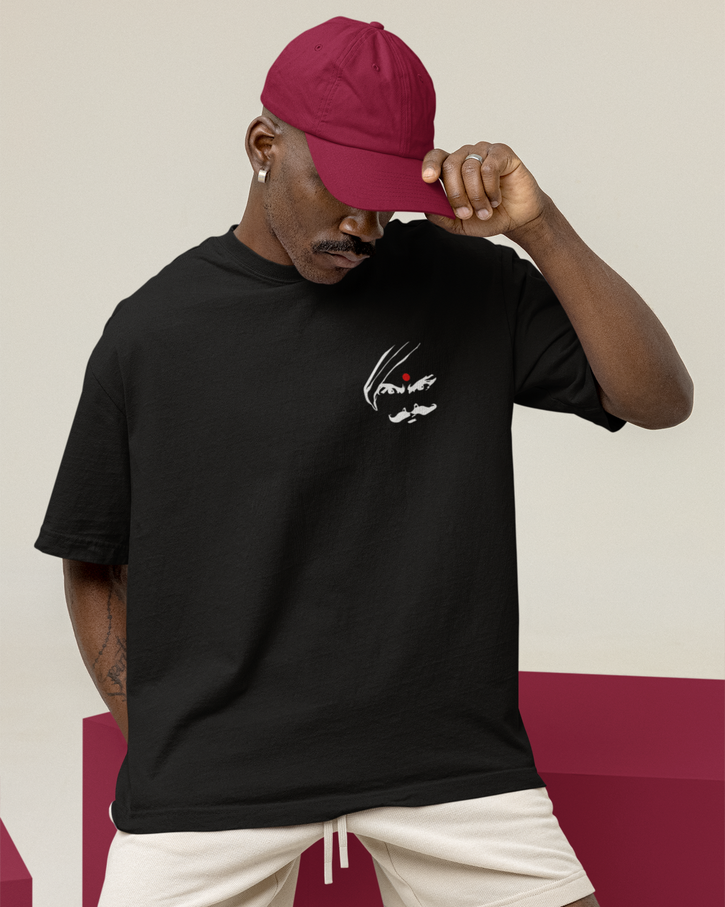 Bharathiyar Legacy – Rowthiram Palagu Tribute Oversize | Regular Fit | Plus Size Premium Black T-Shirt | S to 7XL