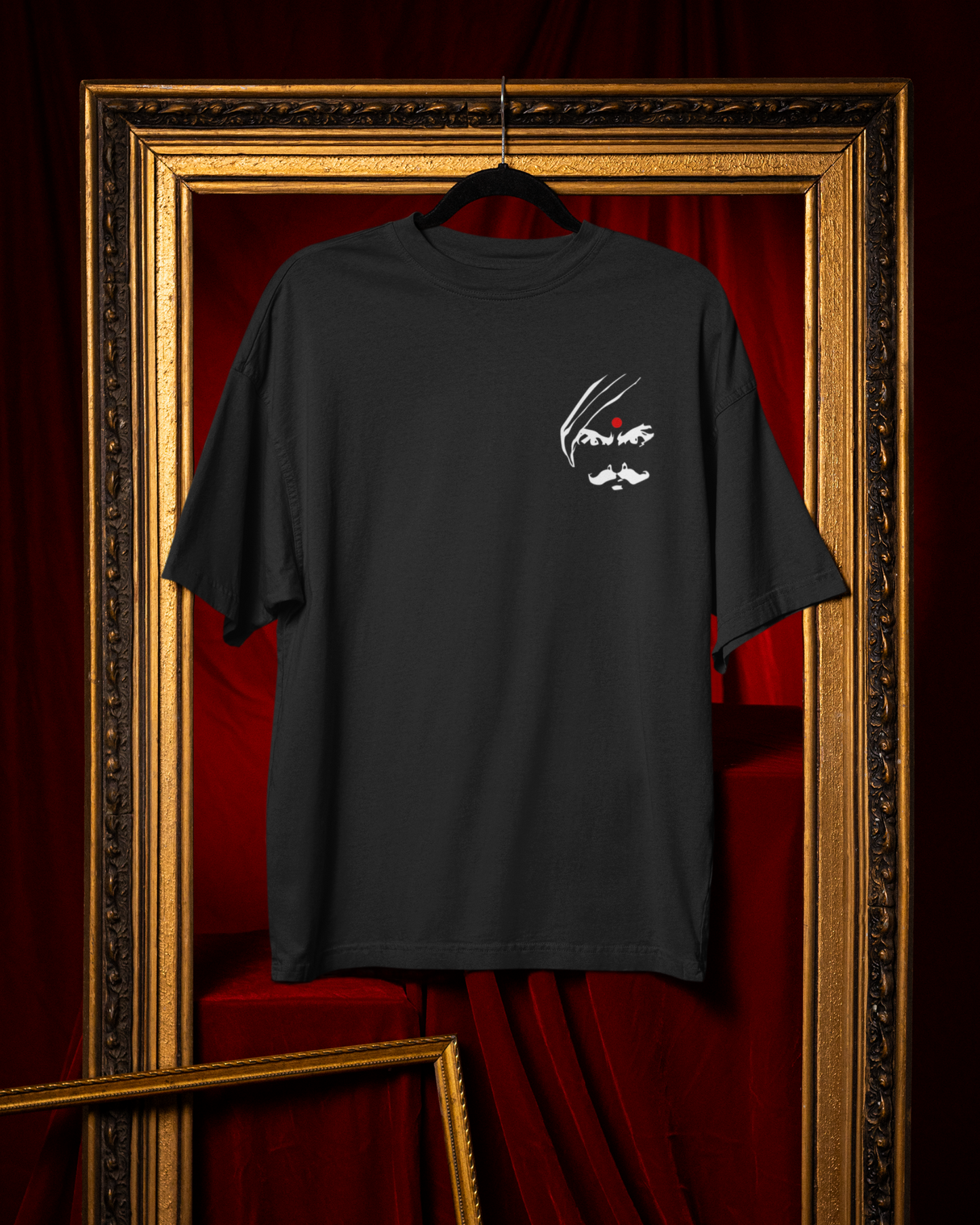 Bharathiyar Legacy – Rowthiram Palagu Tribute Oversize | Regular Fit | Plus Size Premium Black T-Shirt | S to 7XL