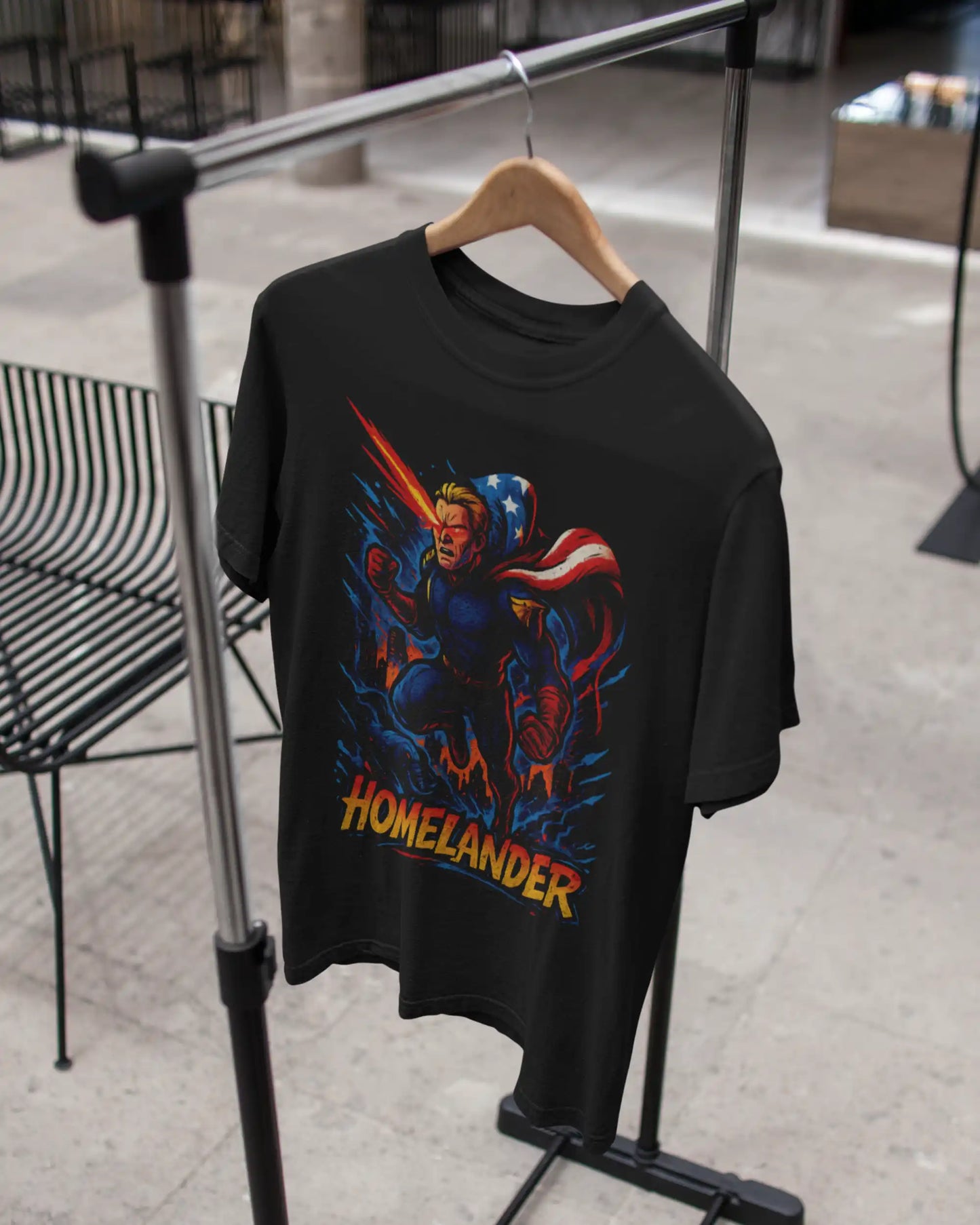 AWBlack homelander-the-boys-superhero-tshirt