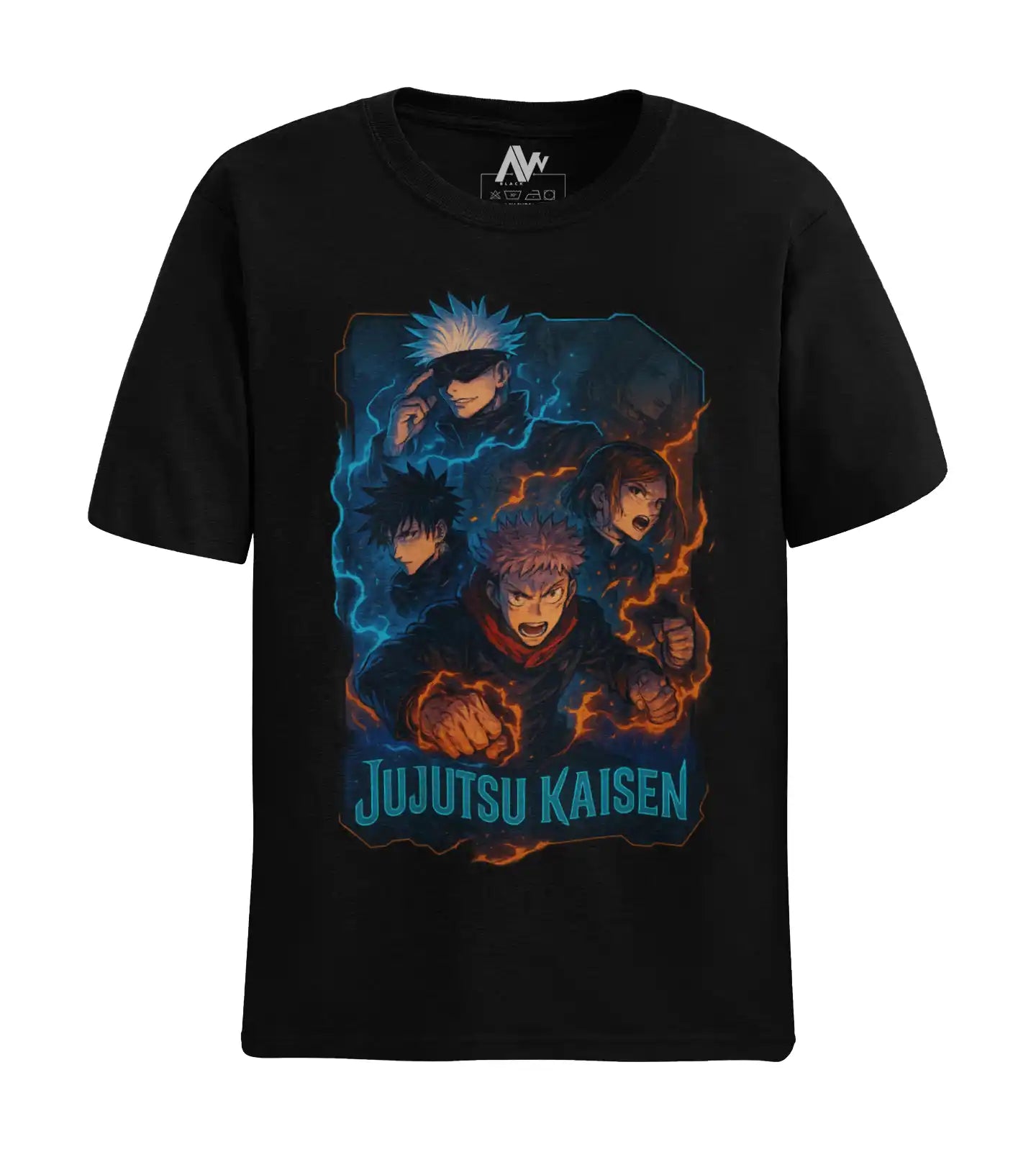 Jujutsu Kaisen Main Characters Premium Multi-Fit T-Shirt | Anime Oversize & Regular | 100% Cotton | 180 GSM | S to 7XL