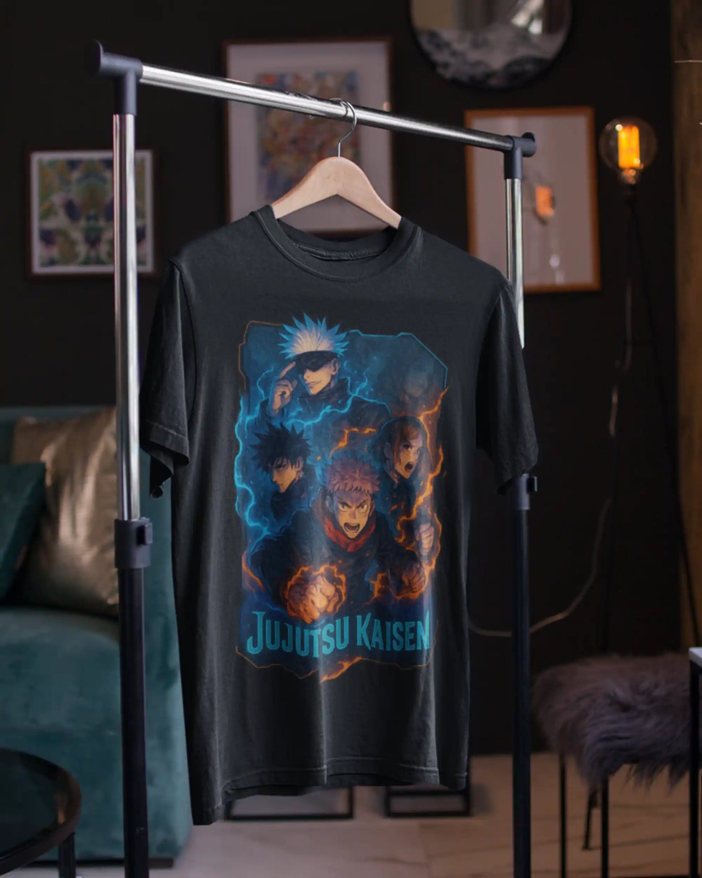 Jujutsu Kaisen Main Characters Premium Multi-Fit T-Shirt | Anime Oversize & Regular | 100% Cotton | 180 GSM | S to 7XL