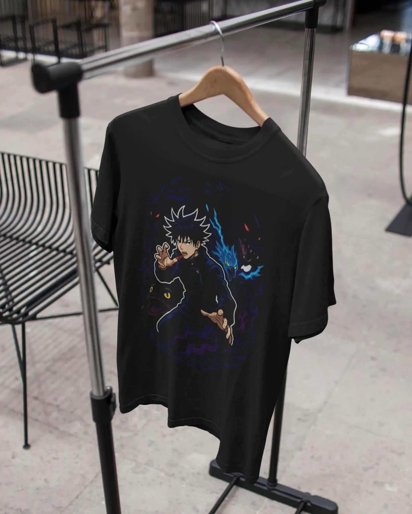 AWBlack jujutsu-kaisen-megumi-fushiguro-divine-shikigami-tshirt