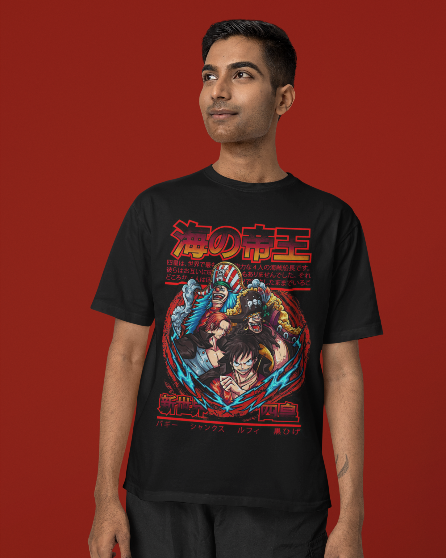Legends of The Grand Line – One Piece Warriors Edition V2 - Oversize | Regular Fit | Plus Size Premium Black T-Shirt | S to 7XL