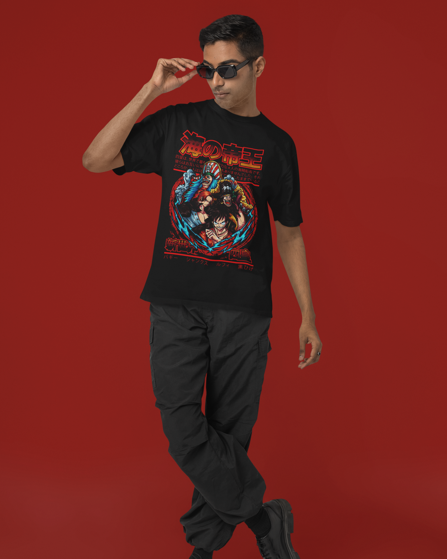 Legends of The Grand Line – One Piece Warriors Edition V2 - Oversize | Regular Fit | Plus Size Premium Black T-Shirt | S to 7XL
