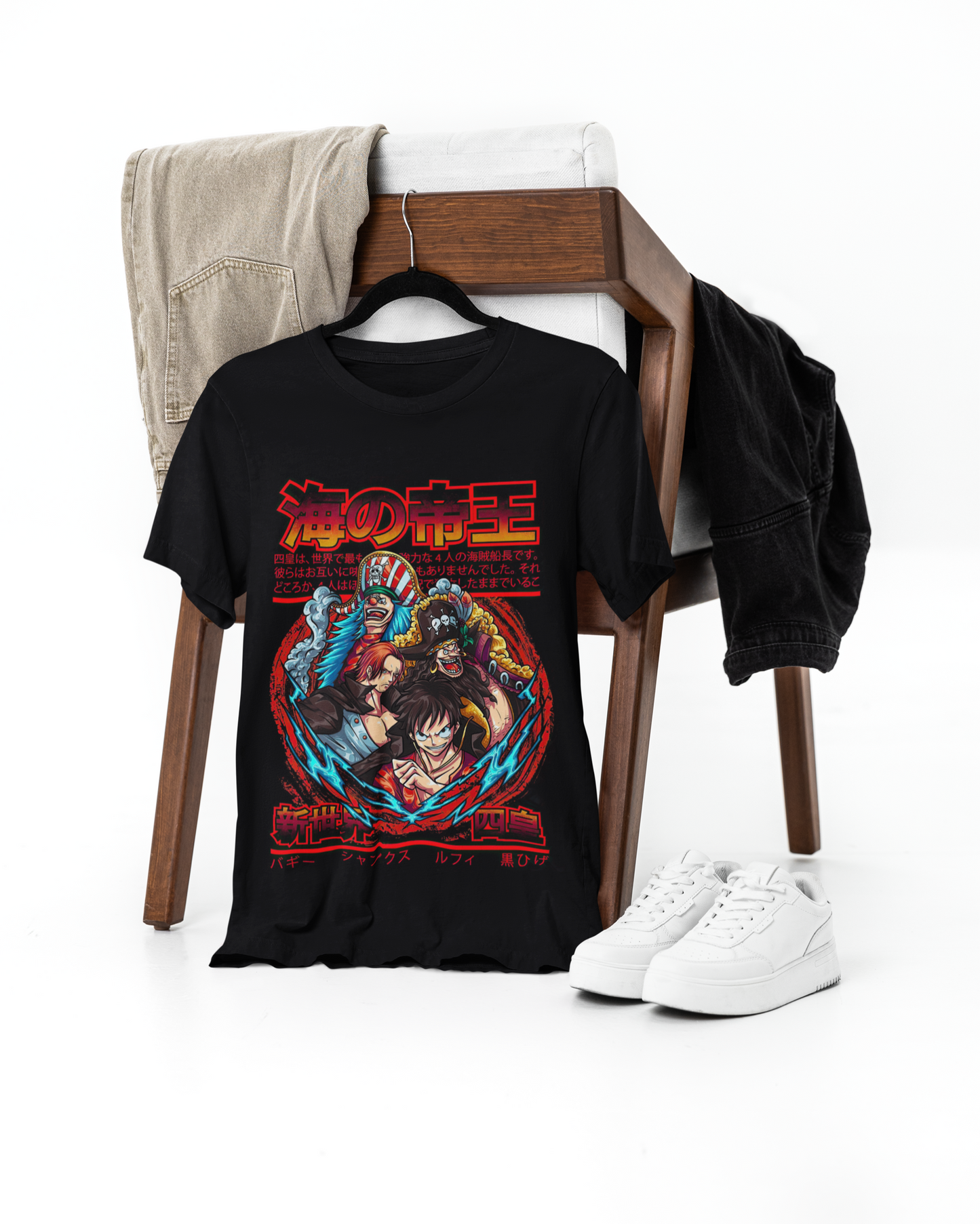 Legends of The Grand Line – One Piece Warriors Edition V2 - Oversize | Regular Fit | Plus Size Premium Black T-Shirt | S to 7XL