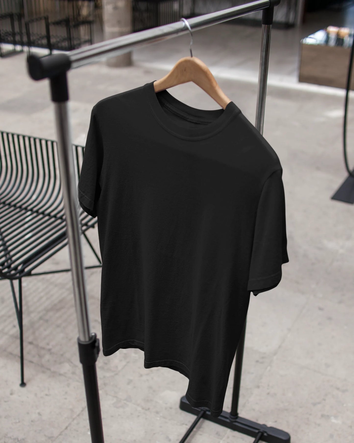AWBlack Pure Black Classic – Solid Black Premium T-Shirt | Oversize Regular Fit | Plus Size T-Shirt | S to 7XL