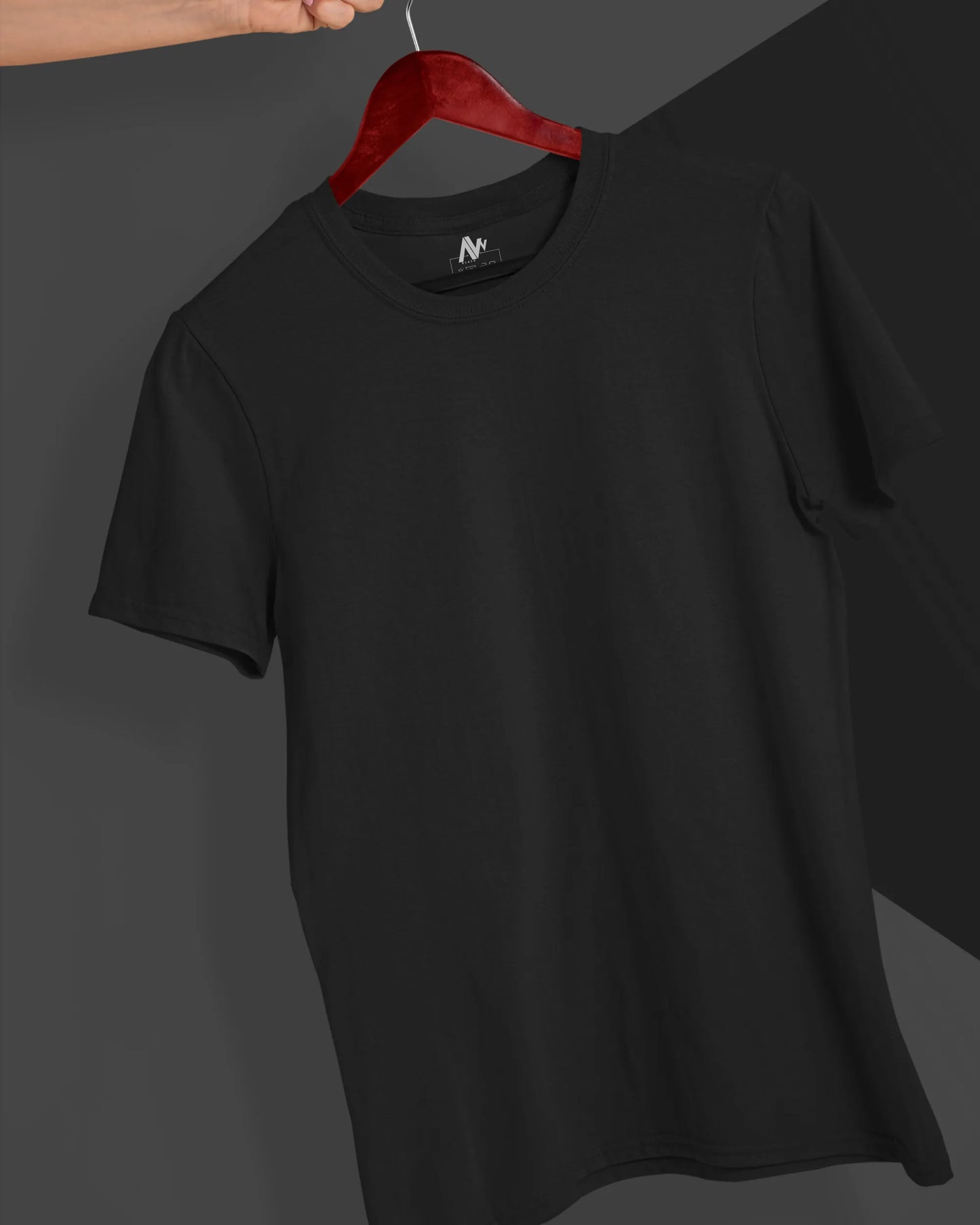 AWBlack Pure Black Classic – Solid Black Premium T-Shirt | Oversize Regular Fit | Plus Size T-Shirt | S to 7XL