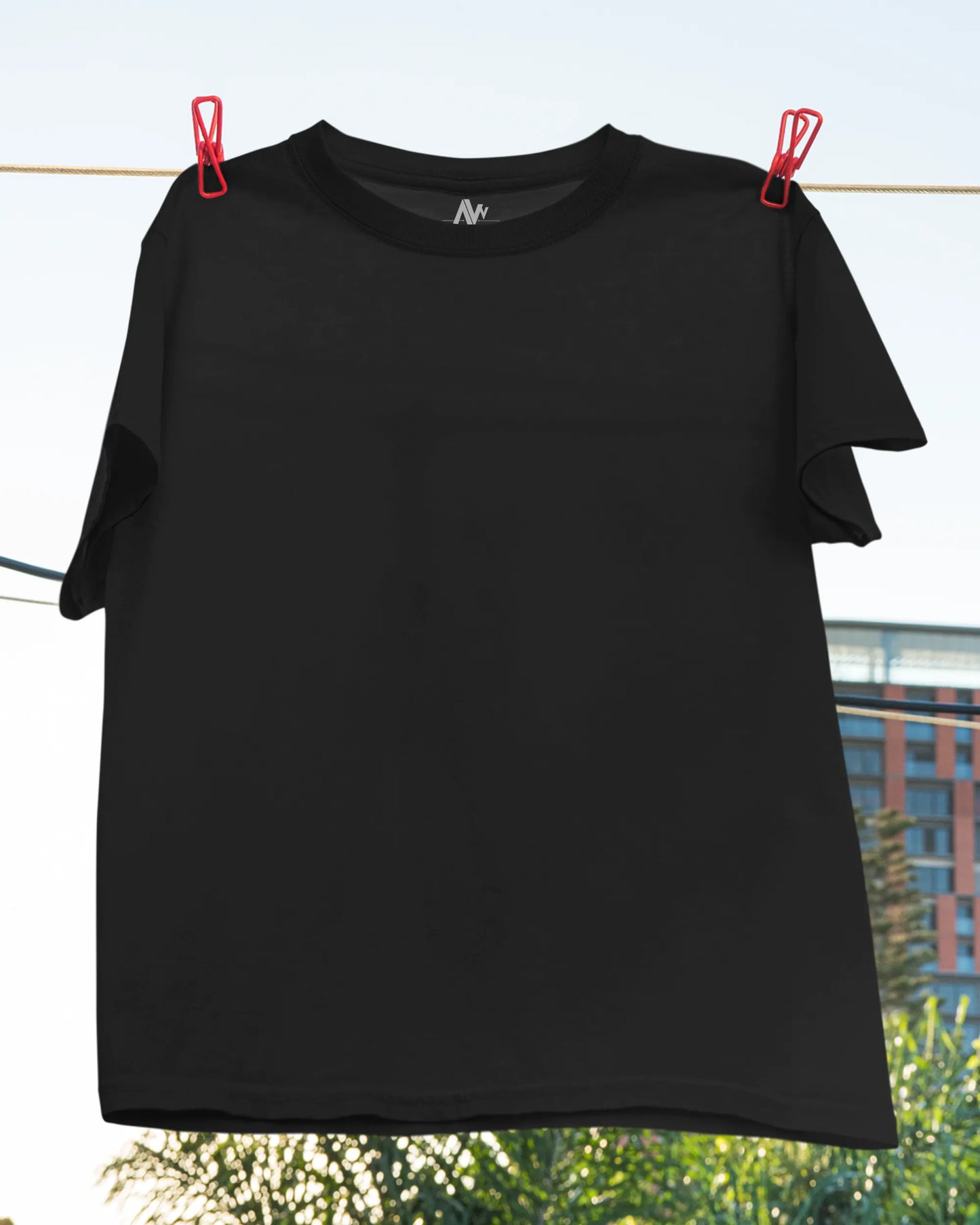 AWBlack Pure Black Classic – Solid Black Premium T-Shirt | Oversize Regular Fit | Plus Size T-Shirt | S to 7XL
