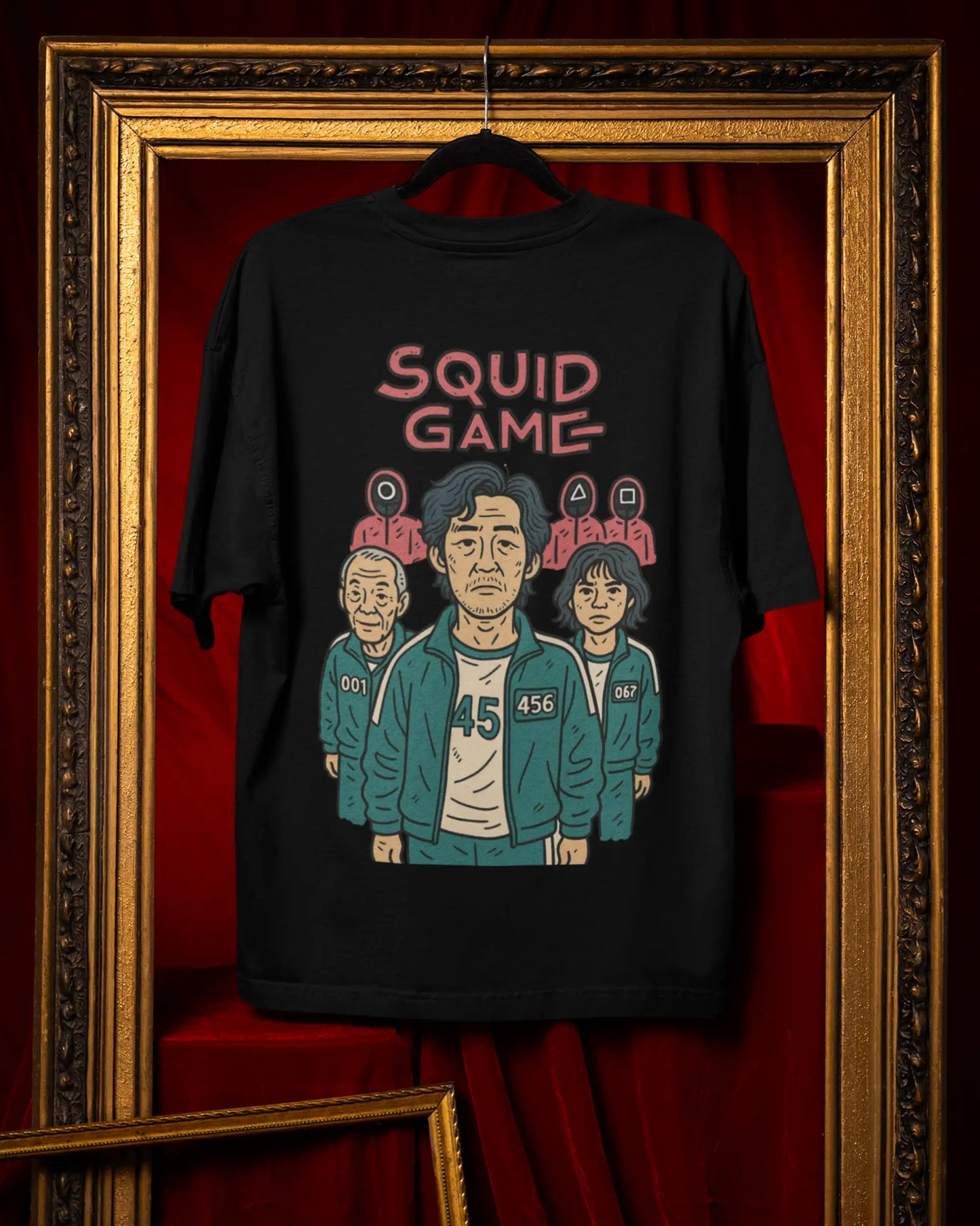 Squid Game Player 456 Oversized T-Shirt | Front & Back Design | Premium 180 GSM