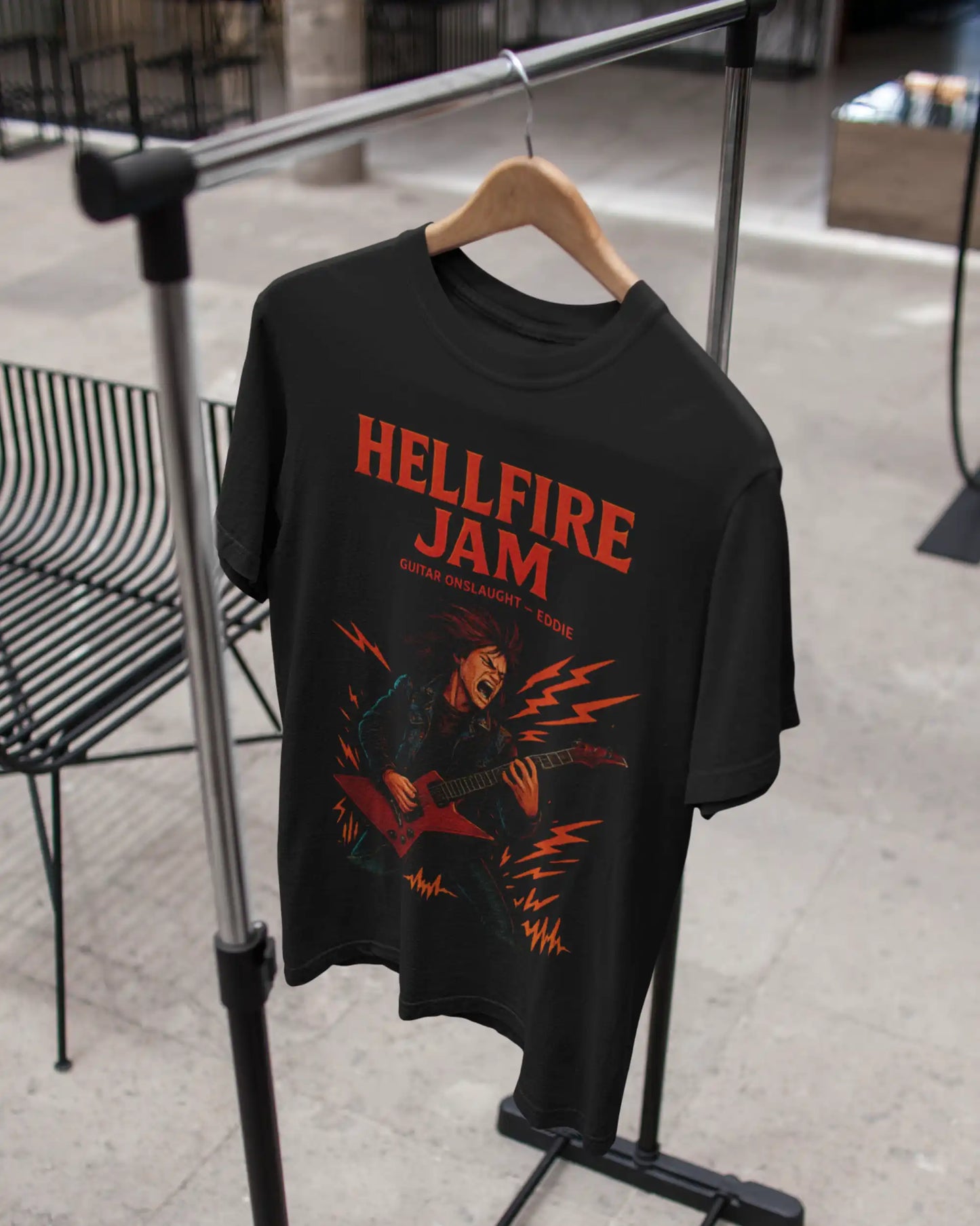 Stranger Things Eddie Munson Hellfire Jam T-Shirt | Multi-Fit Premium 180 GSM | S-7XL