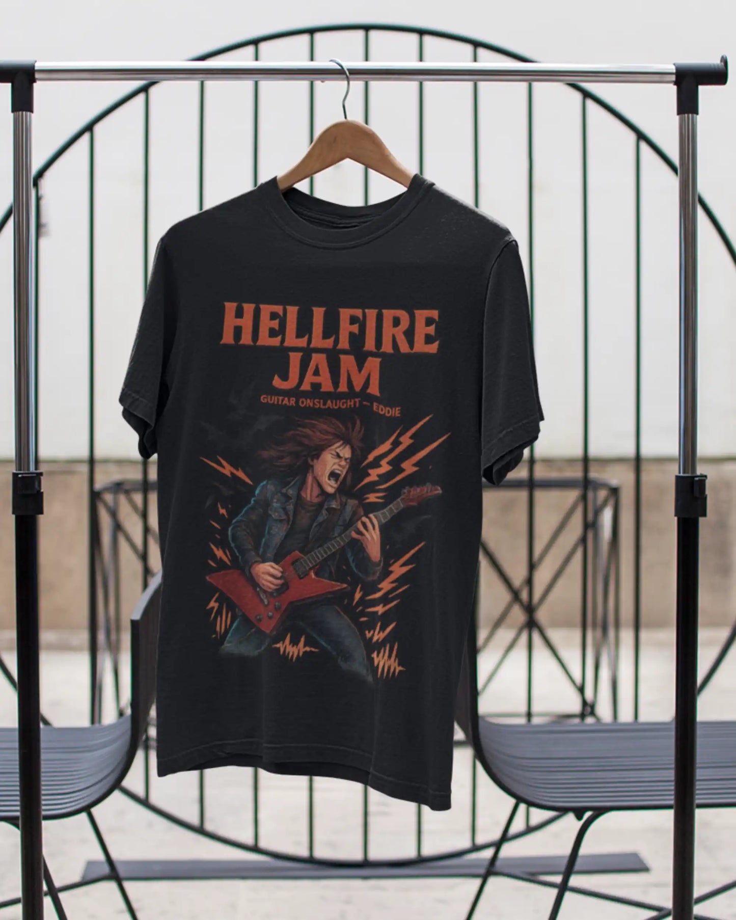 Stranger Things Eddie Munson Hellfire Jam T-Shirt | Multi-Fit Premium 180 GSM | S-7XL