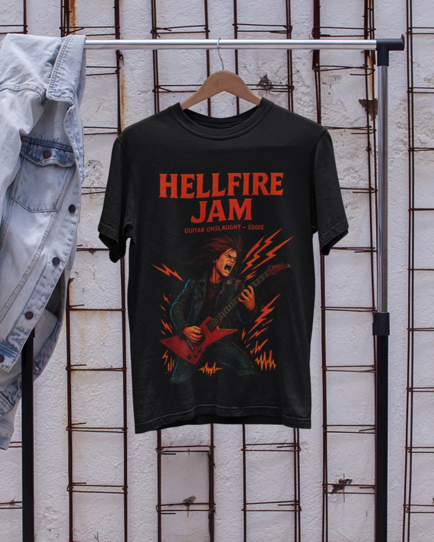 Stranger Things Eddie Munson Hellfire Jam T-Shirt | Multi-Fit Premium 180 GSM | S-7XL