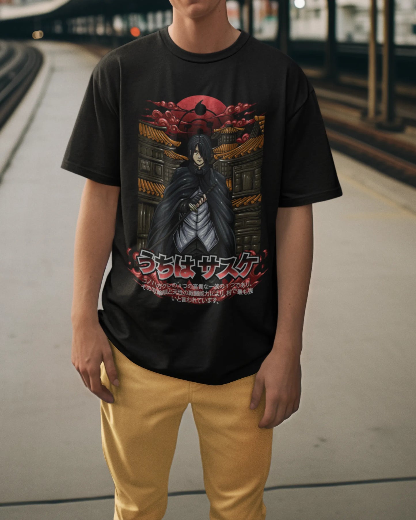 Uchiha’s Vengeance Oversize | Regular Fit | Plus Size Premium Black T-Shirt | S to 7XL