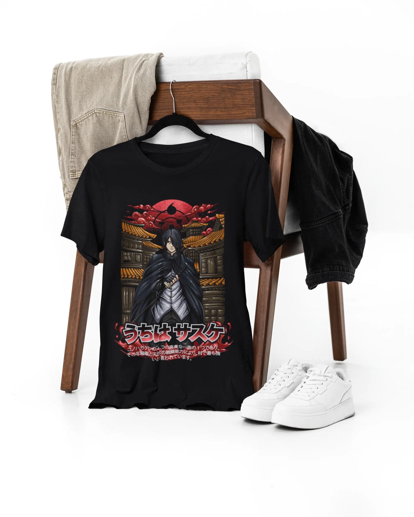 Uchiha’s Vengeance Oversize | Regular Fit | Plus Size Premium Black T-Shirt | S to 7XL
