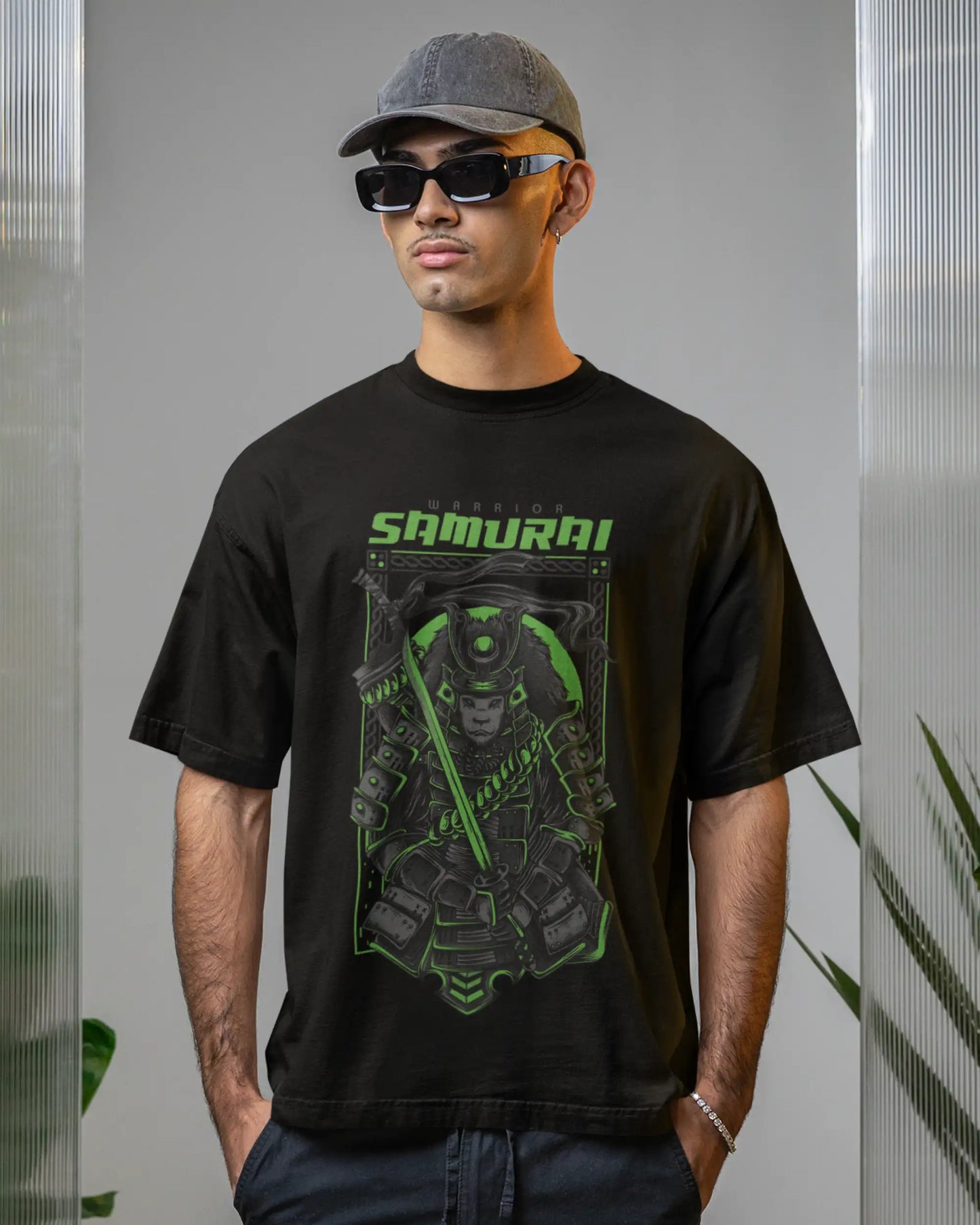 Warrior Samurai Neon Spirit T-Shirt | Multi-Fit Premium 180 GSM | S-7XL