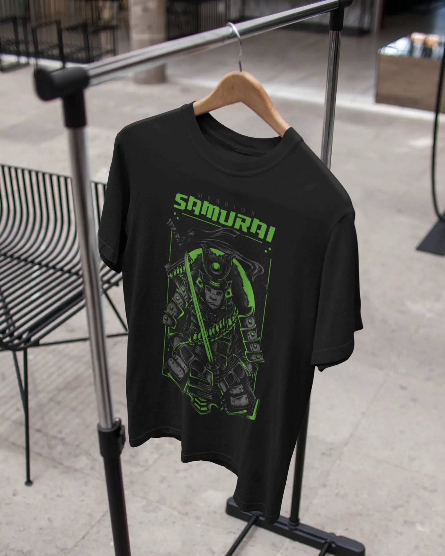 Warrior Samurai Neon Spirit T-Shirt | Multi-Fit Premium 180 GSM | S-7XL