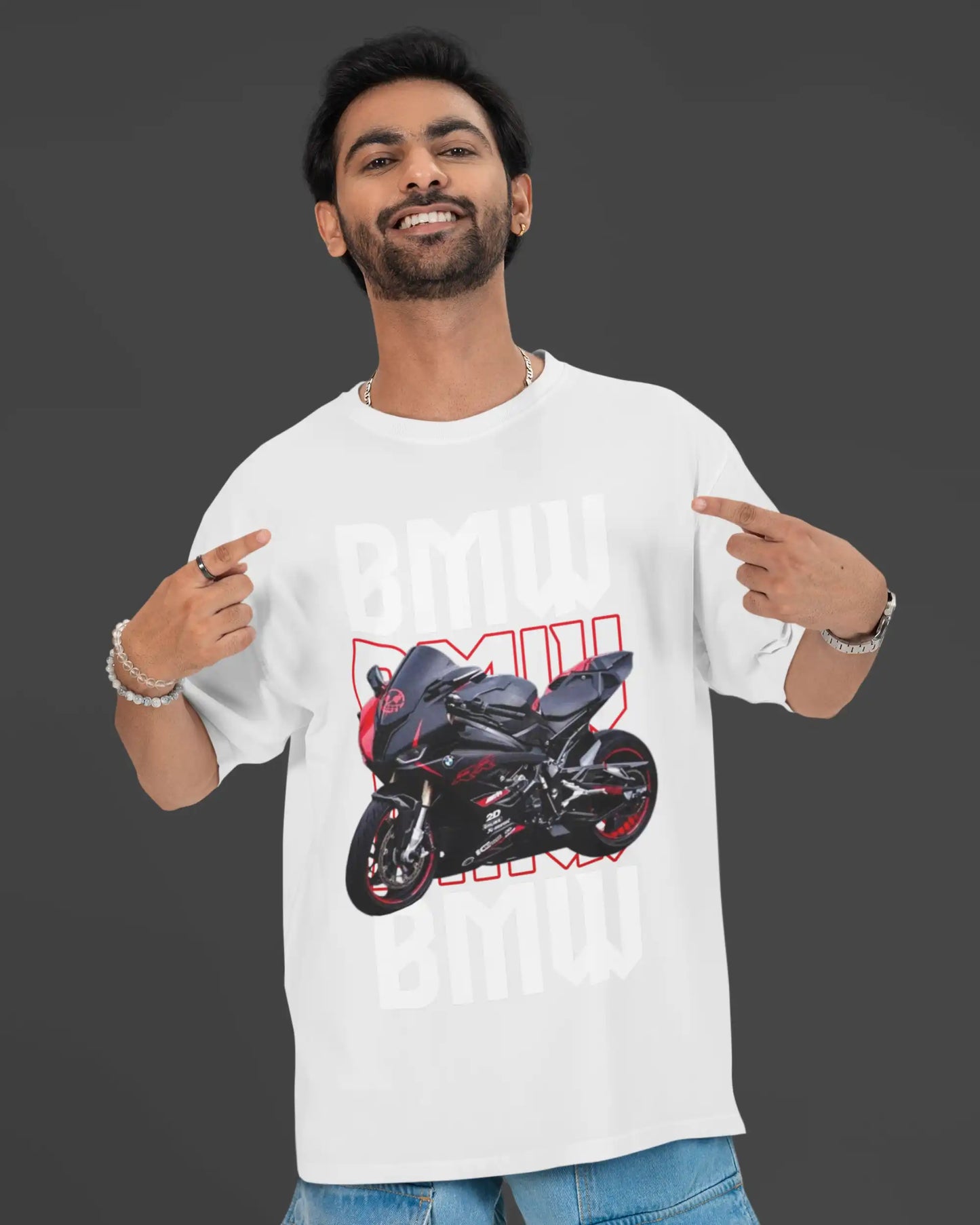 BMW S1000RR Plus-Size T-Shirt | 180 GSM Superbike Graphic Tee S–7XL | AWBlack