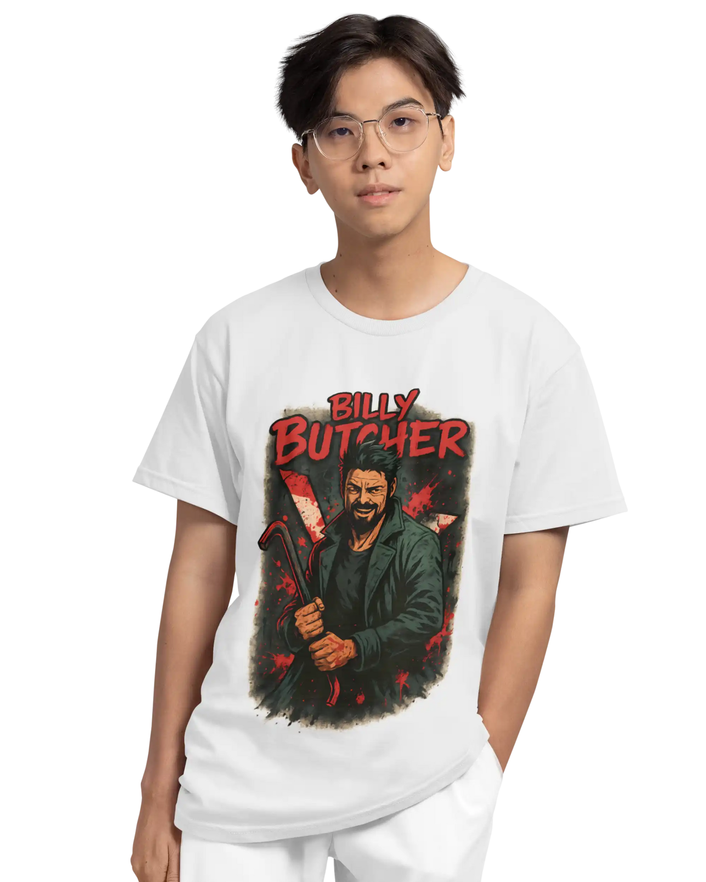 Billy Butcher Plus-Size T-Shirt | 180 GSM The Boys Graphic Tee S–7XL | AWBlack