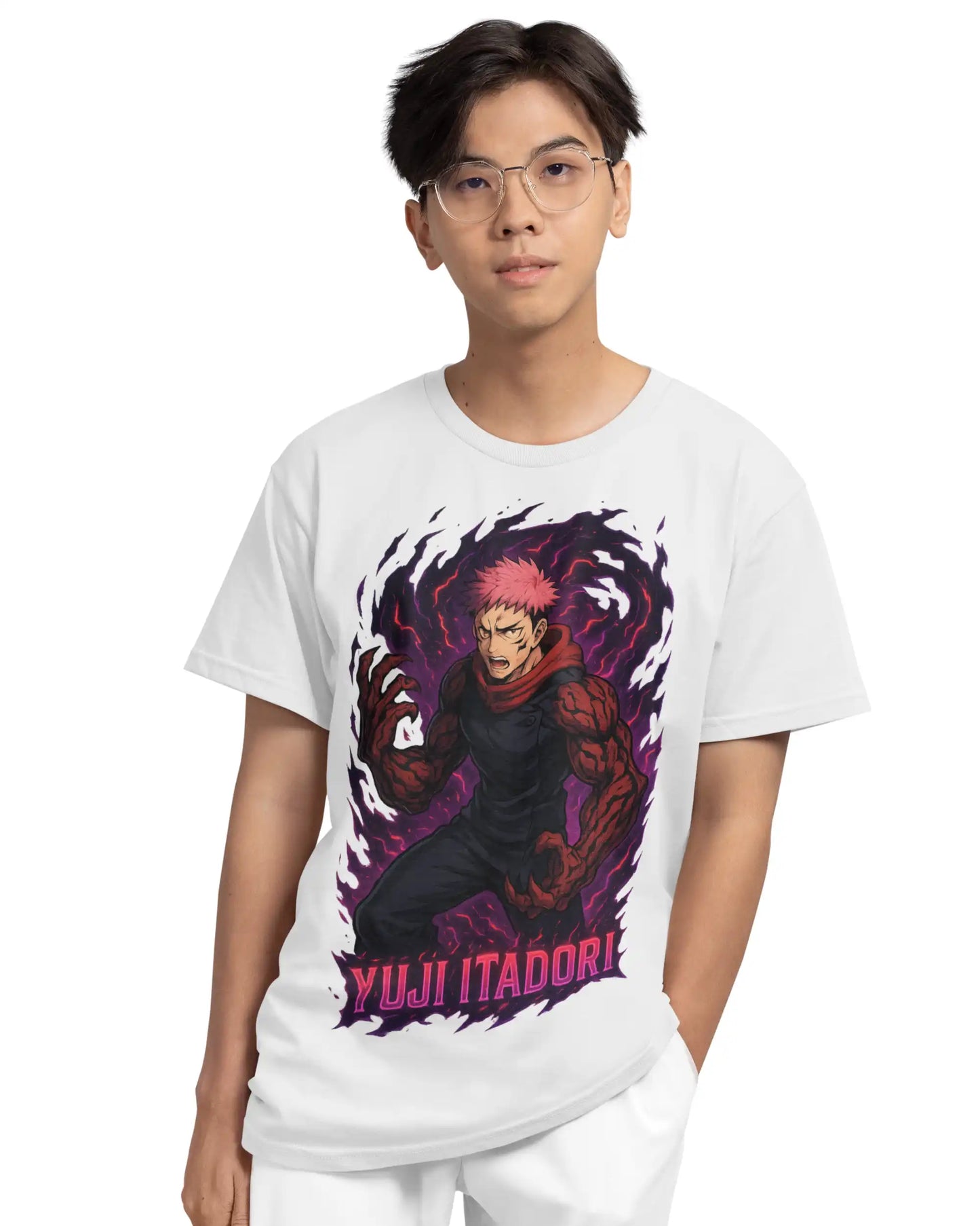 Jujutsu Kaisen Yuji Itadori Sukuna Plus-Size T-Shirt | 180 GSM Anime Graphic Tee S–7XL | AWBlack
