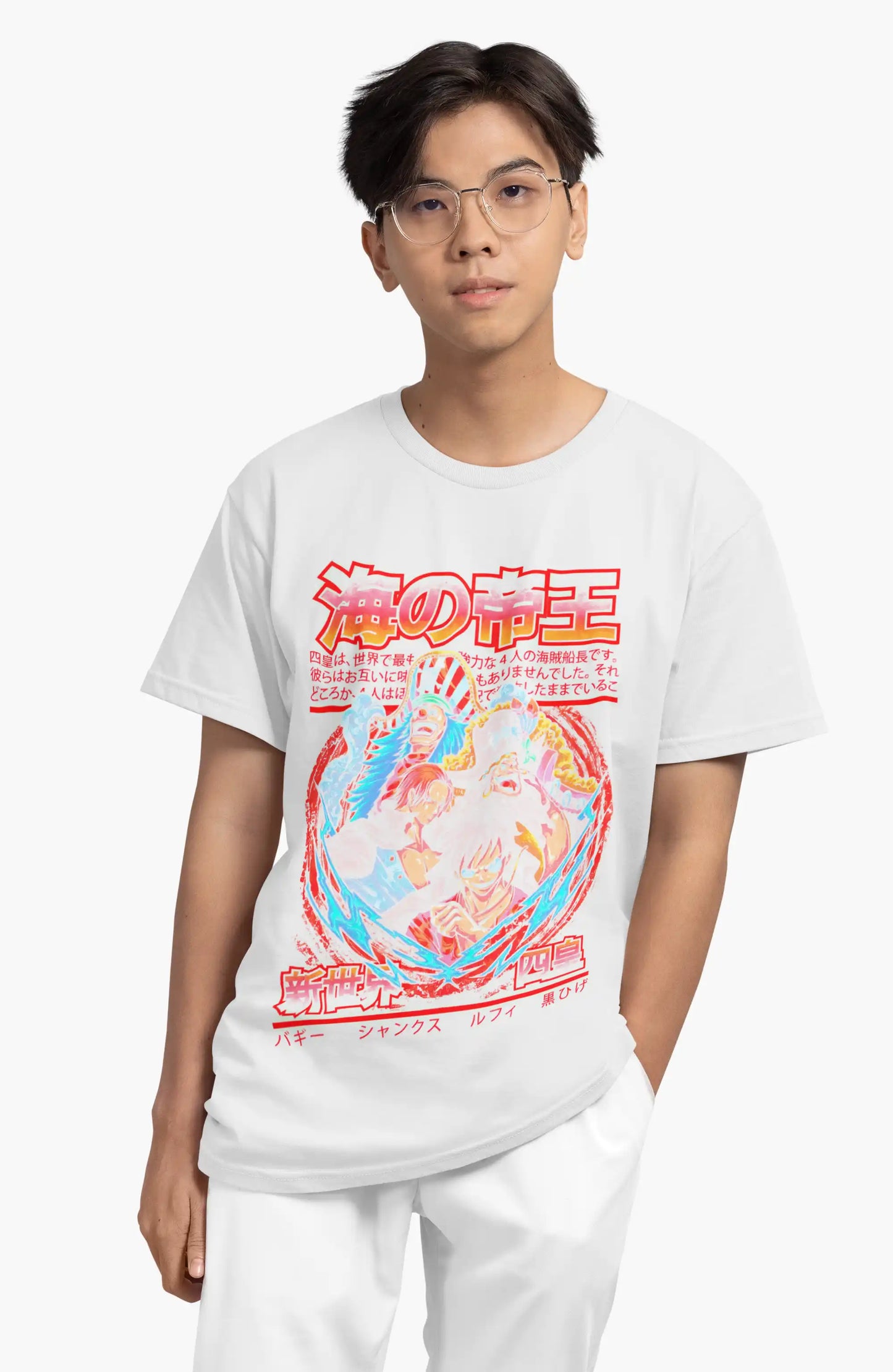 Plus-Size One Piece Warriors V2 T-Shirt | 180 GSM Cotton | S–7XL | AWBlack