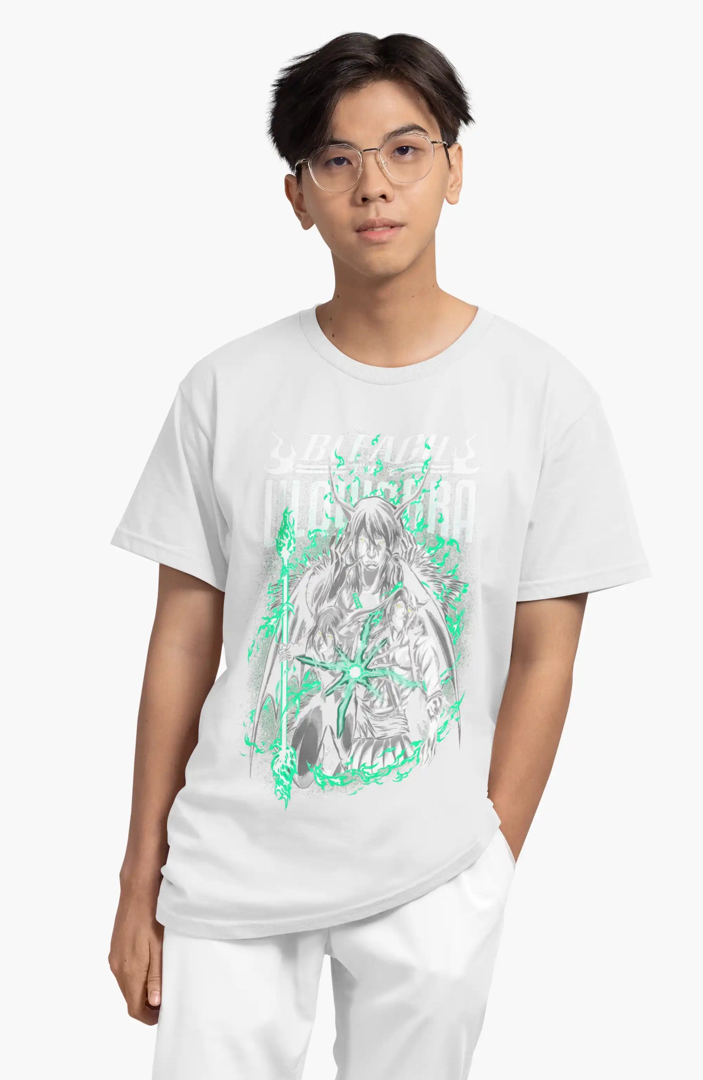 Plus-Size Ulquiorra Bleach Anime T-Shirt | 180 GSM Cotton | S–7XL | AWBlack