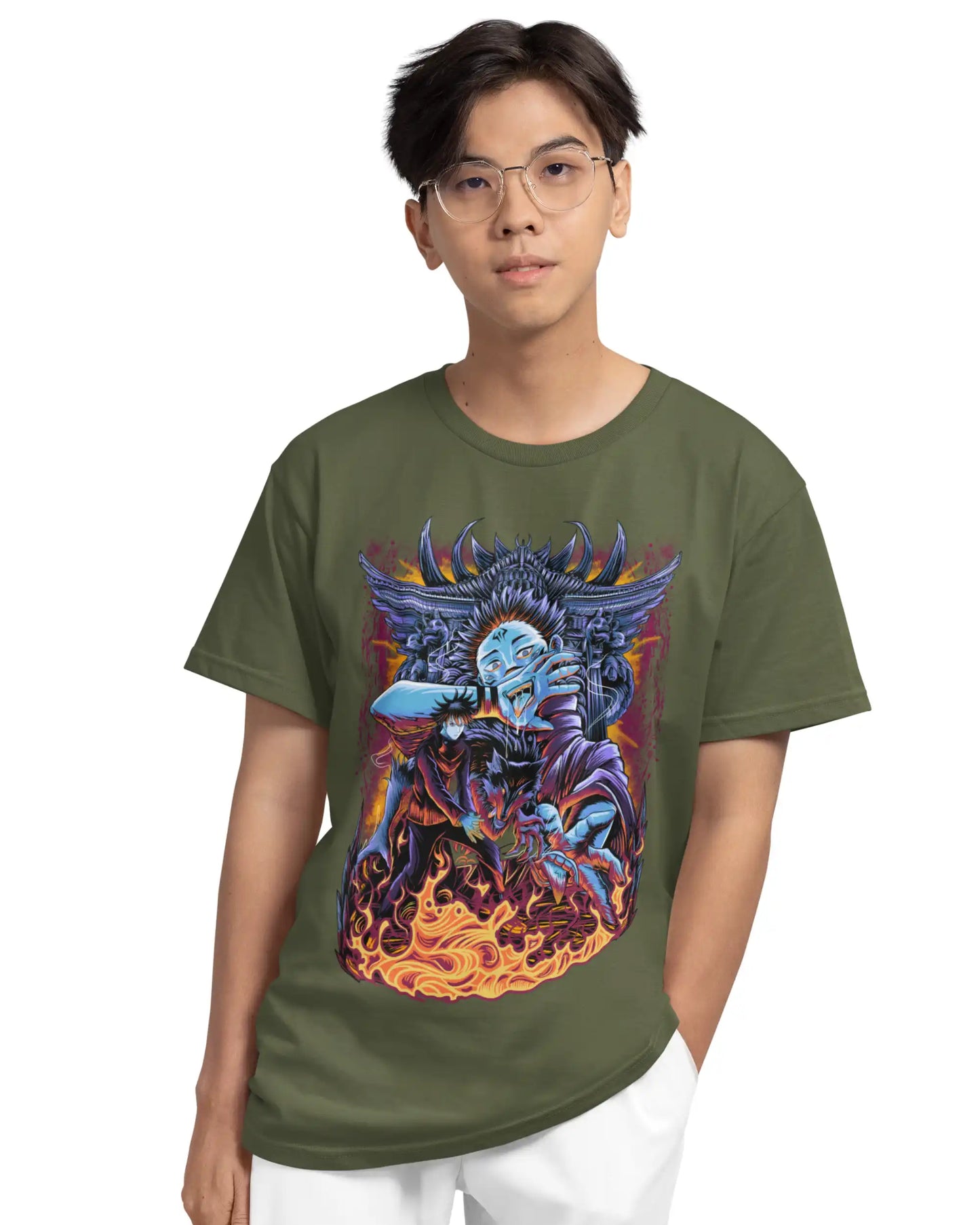 Sukuna & Megumi Jujutsu Kaisen T-Shirt | Multi-Fit Premium 180 GSM | S-7XL