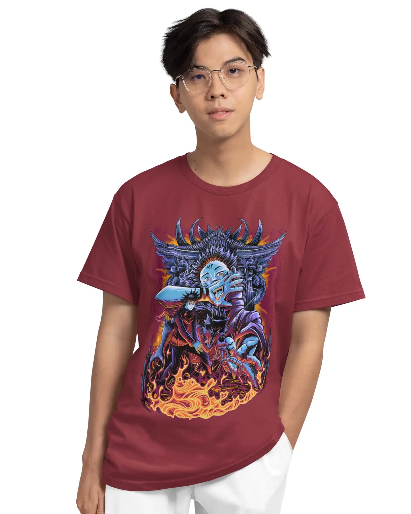 Sukuna & Megumi Jujutsu Kaisen T-Shirt | Multi-Fit Premium 180 GSM | S-7XL