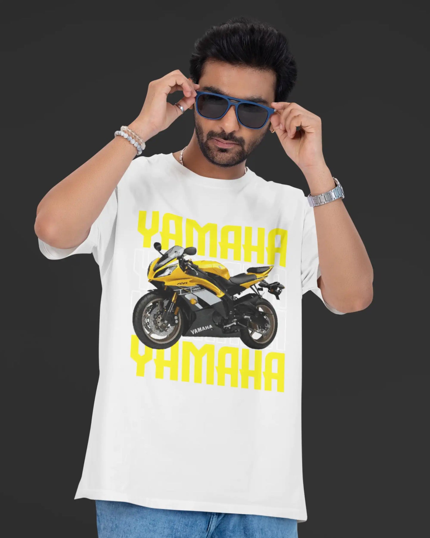 Yamaha R6 Plus-Size T-Shirt | 180 GSM Motorcycle Graphic Tee S–7XL | AWBlack