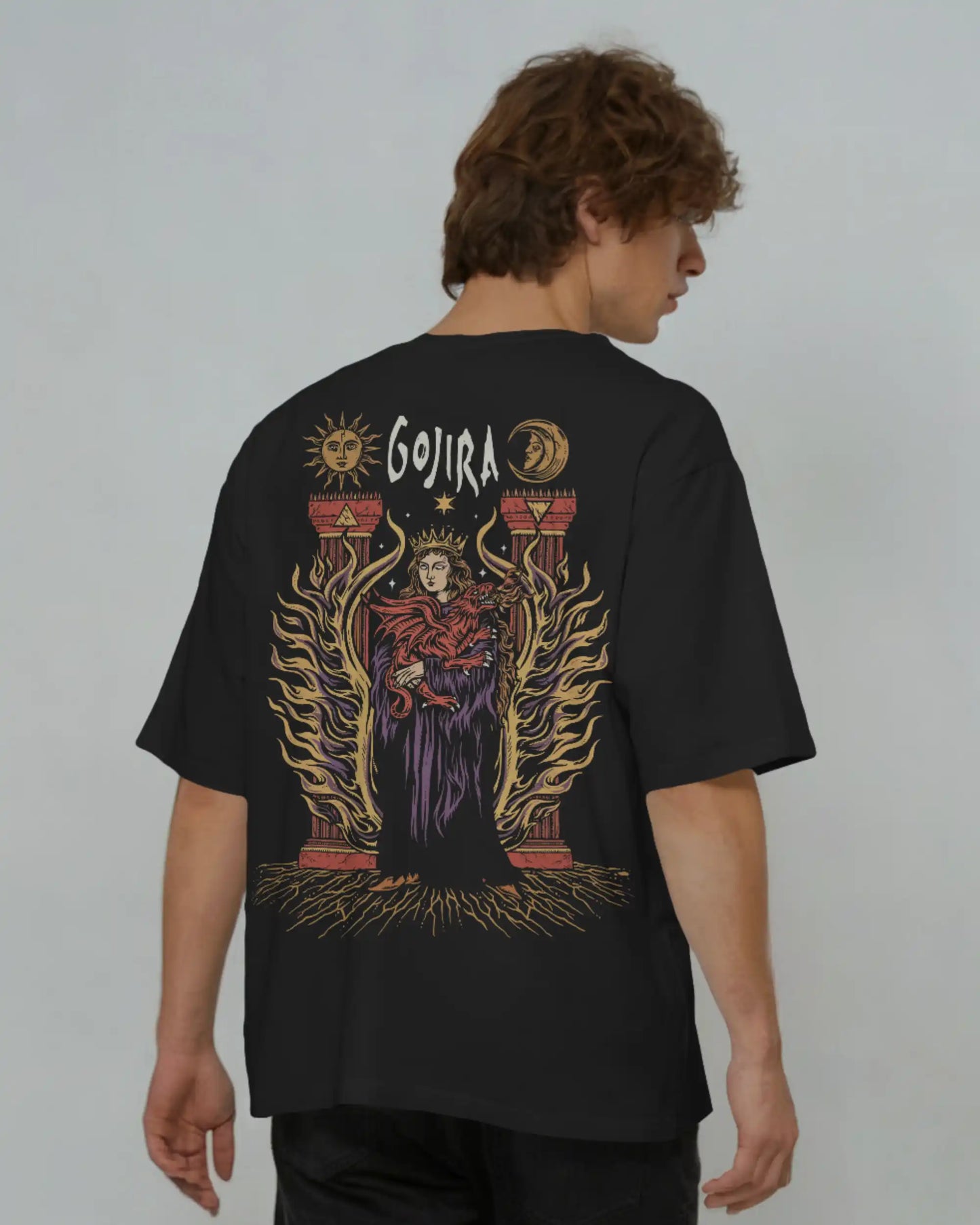 Gojira Oversized T-Shirt | Heavy Metal Rock Band Graphic Tee | 240 GSM Cotton | XS-2XL | AWBlack