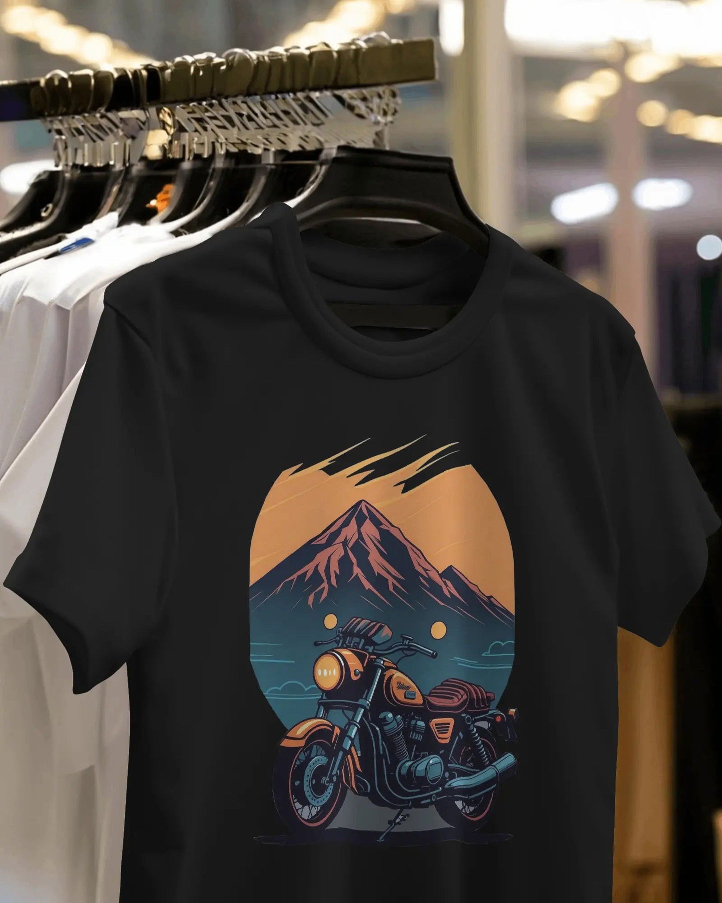 Plus size black t-shirt with mountain bike adventure graphic – AWBlack premium tee