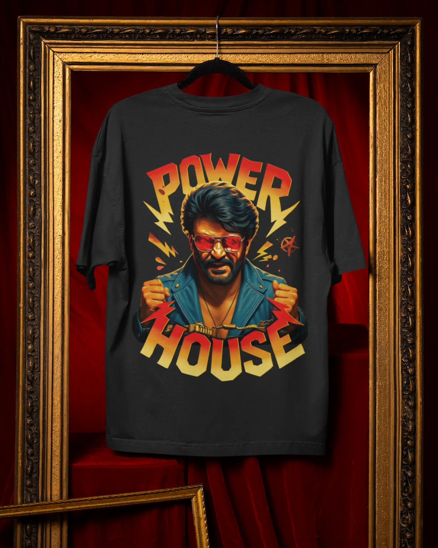 Rajinikanth Power House Coolie Graphic T-Shirt | Thalaivar Tribute | AWBlack Exclusive