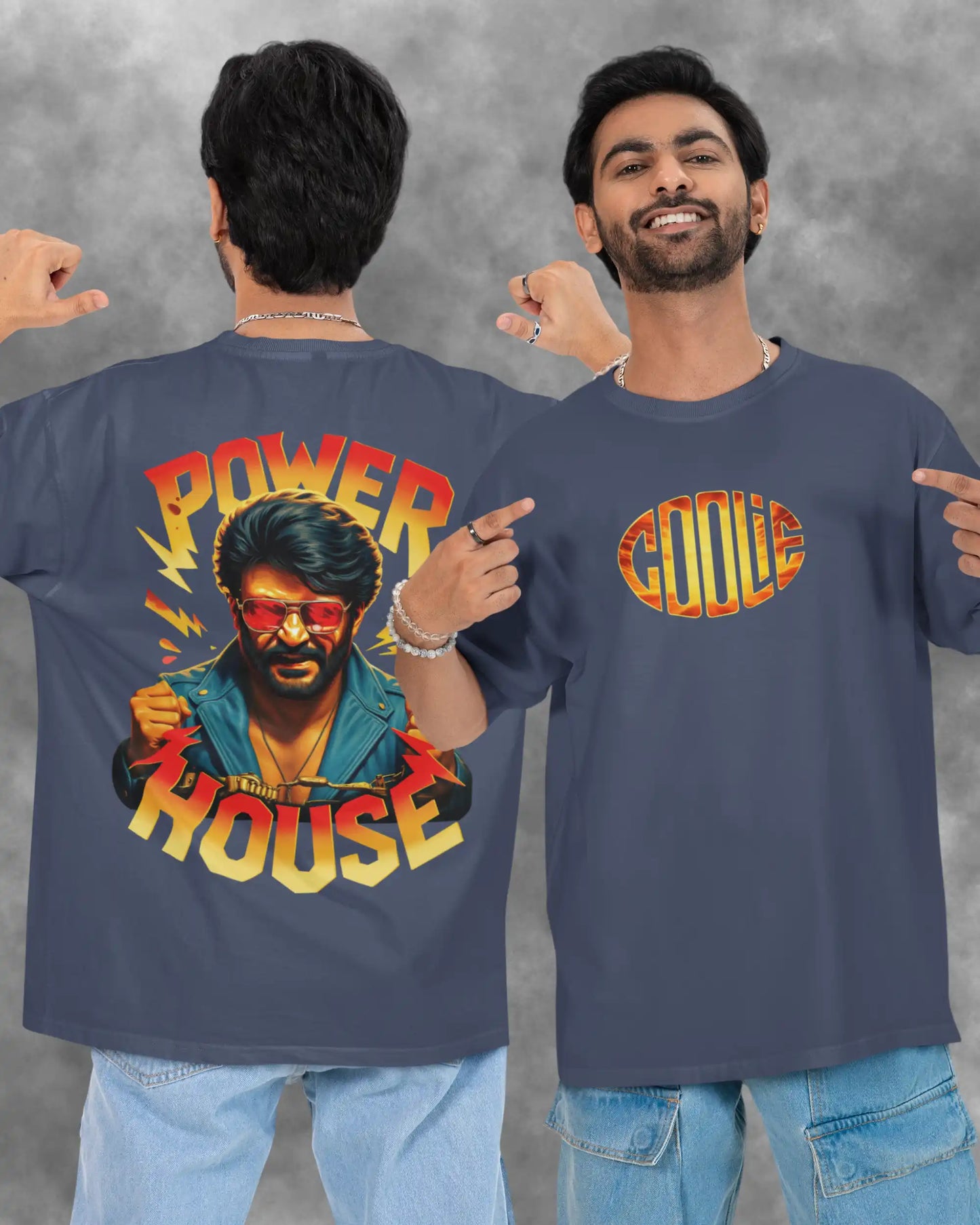 Rajinikanth Power House Coolie Graphic T-Shirt | Thalaivar Tribute | AWBlack Exclusive