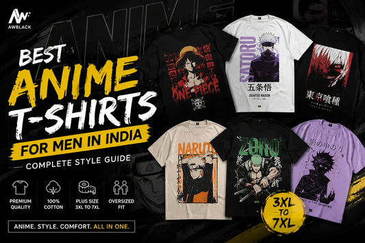 Best Anime T-Shirts for Men in India – Oversized and Plus Size Anime Graphic Tees