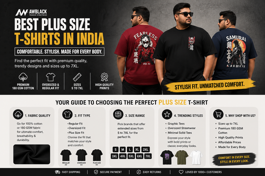 difference between oversized and plus size t shirts for men india guide