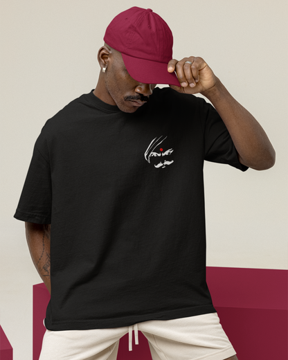 Bharathiyar Legacy – Rowthiram Palagu Tribute Oversize | Regular Fit | Plus Size Premium Black T-Shirt | S to 7XL