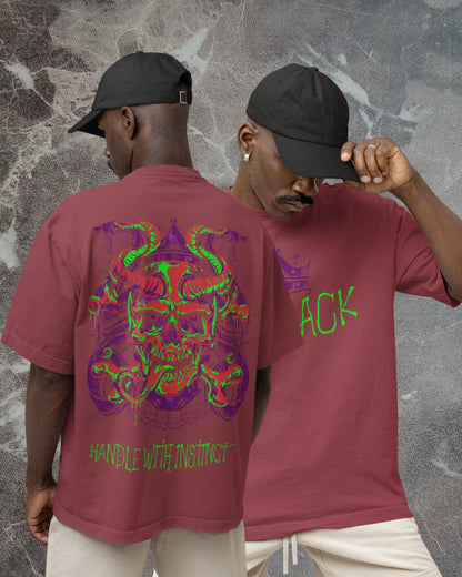 Instinct Reign Oversized T-Shirt 240 GSM Cotton|XS-2XL | AWBlack