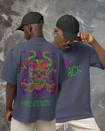 Instinct Reign Oversized T-Shirt 240 GSM Cotton|XS-2XL | AWBlack
