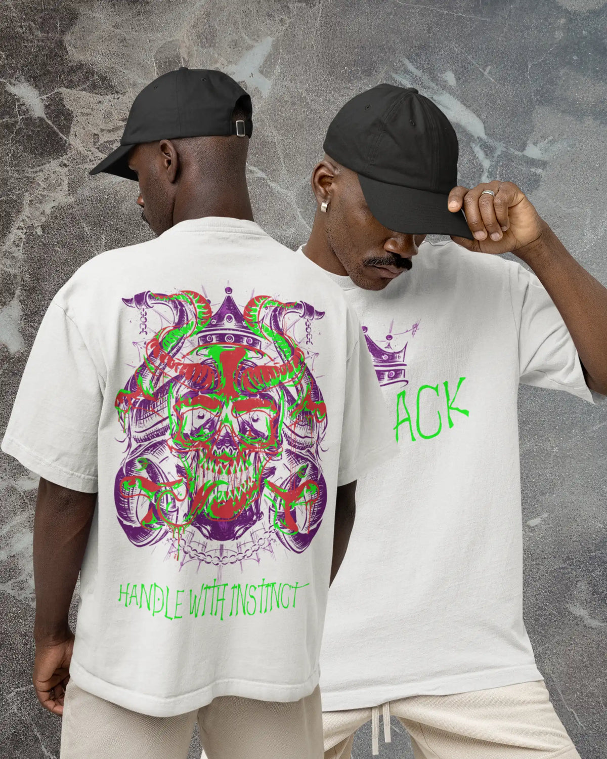 Instinct Reign Oversized T-Shirt 240 GSM Cotton|XS-2XL | AWBlack