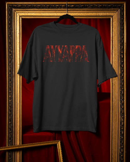 🔥🛕 Ayyappa Divine Warrior Plus-Size T-Shirt – Mythology Graphic Tee | 180 GSM Cotton S–7XL | AWBlack