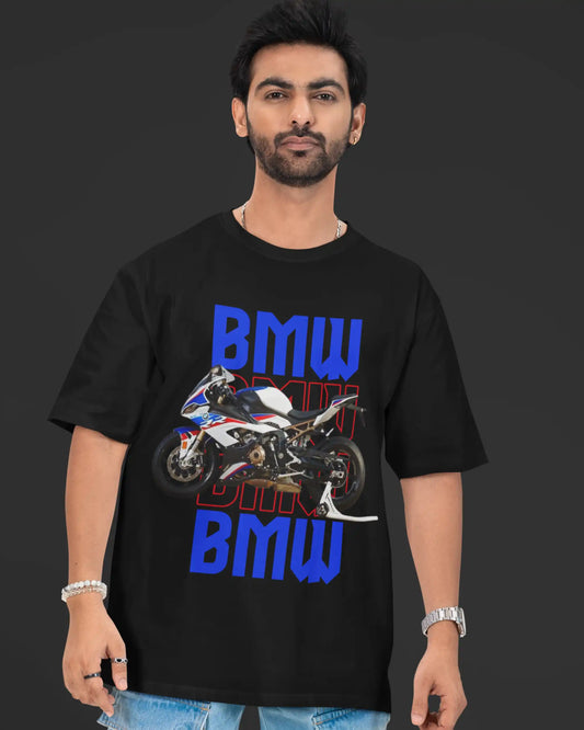 BMW S1000RR White Motorcycle Bike T-Shirt  | Multi-Fit Premium 180 GSM | S-7XL