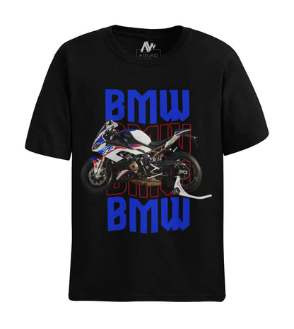 BMW S1000RR White Motorcycle Bike T-Shirt  | Multi-Fit Premium 180 GSM | S-7XL