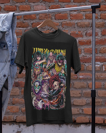 Demon Slayer Tanjiro & Upper Moons T-Shirt | Multi-Fit Premium 180 GSM | S-7XL