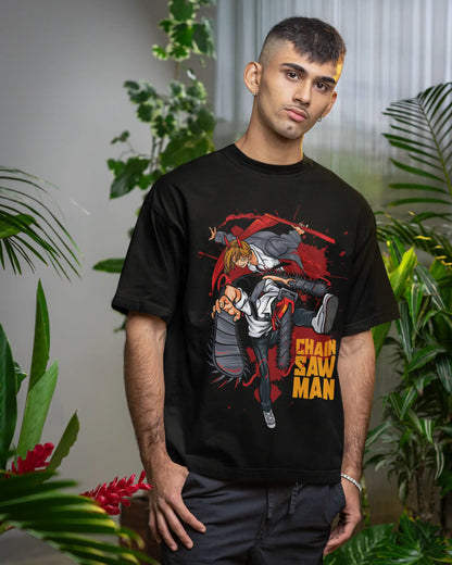 Denji & Power Chainsaw Man T-Shirt | Multi-Fit Premium 180 GSM | S-7XL