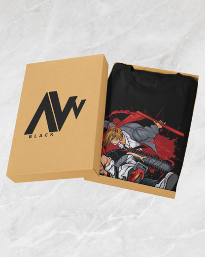 Denji & Power Chainsaw Man T-Shirt | Multi-Fit Premium 180 GSM | S-7XL