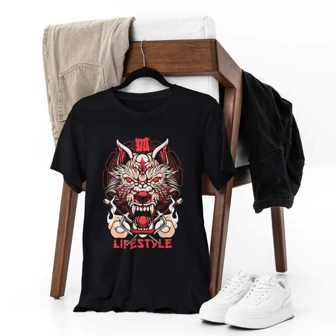 Fierce Wolf Sai T-Shirt | Multi-Fit Premium 180 GSM | S-7XL