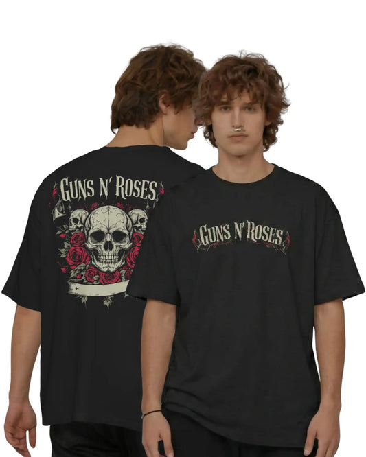 Guns & Roses Oversize T-Shirt 240 GSM – Iconic Music Legends Tee