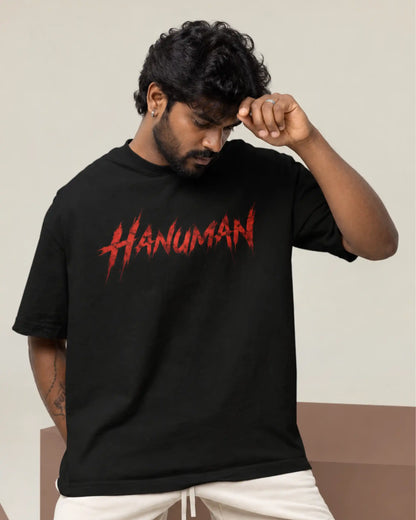 🔥🛕 Hanuman Warrior Plus-Size T-Shirt – Mythology Graphic Tee | 180 GSM Cotton S–7XL | AWBlack