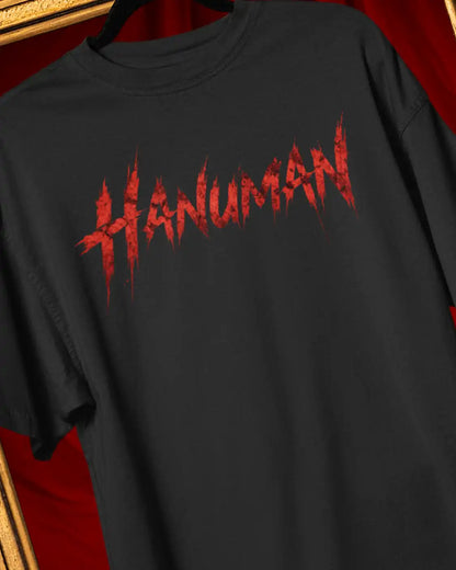 🔥🛕 Hanuman Warrior Plus-Size T-Shirt – Mythology Graphic Tee | 180 GSM Cotton S–7XL | AWBlack