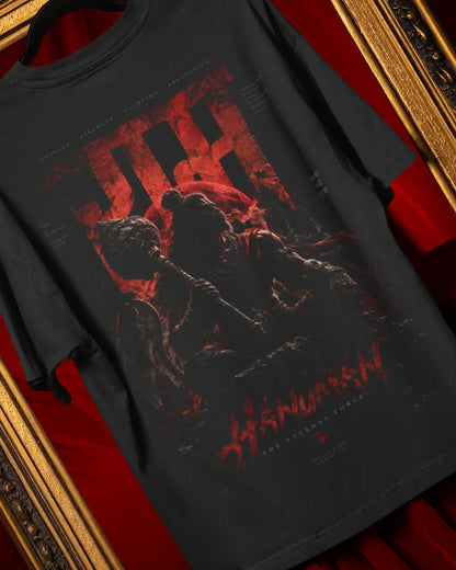 🔥🛕 Hanuman Warrior Plus-Size T-Shirt – Mythology Graphic Tee | 180 GSM Cotton S–7XL | AWBlack