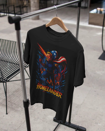AWBlack homelander-the-boys-superhero-tshirt